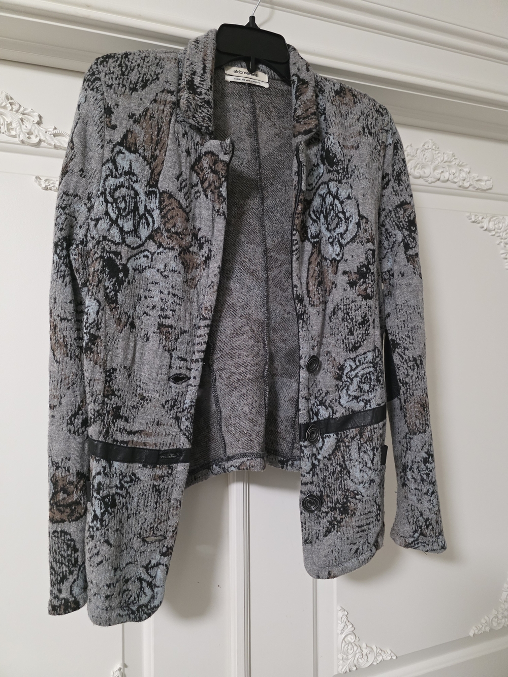 Floral Pattern Gray Women’s Jacket